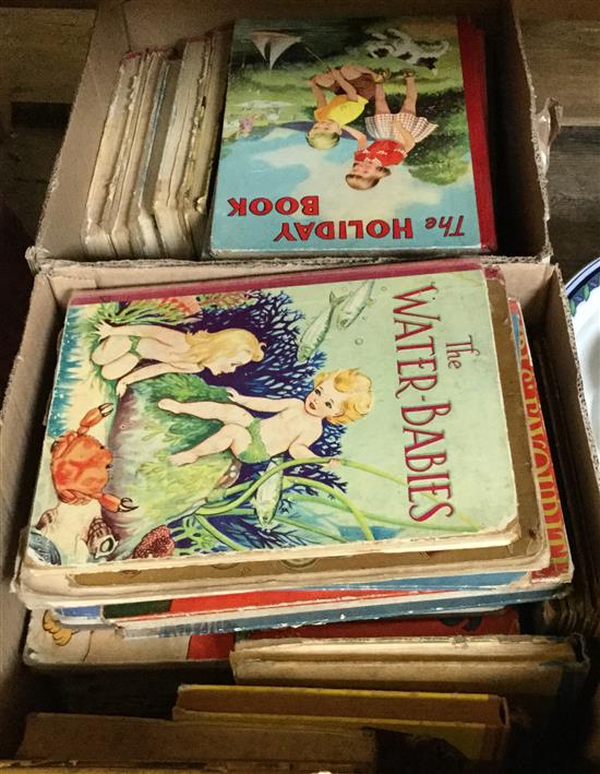 2 boxes of books - childrens & annuals